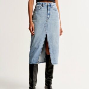 Abercrombie Denim Midi Skirt